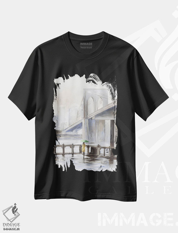 تیشرت طرح دار پل I، آبستره اثر آلیسون پیرس | فروشگاه ایماژ