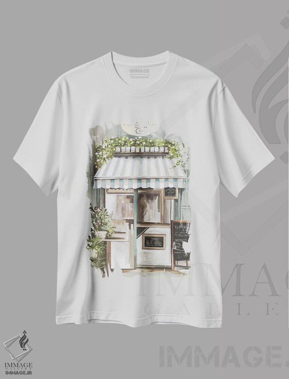 تیشرت طرح دار کافهٔ پاریس II، دکور معاصر اثر آلیسون پیرس | immage.ir