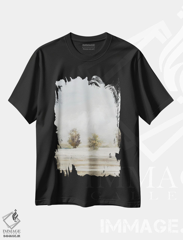 تیشرت طرح دار چرای آرام I، آبستره اثر آلیسون پیرس | فروشگاه ایماژ
