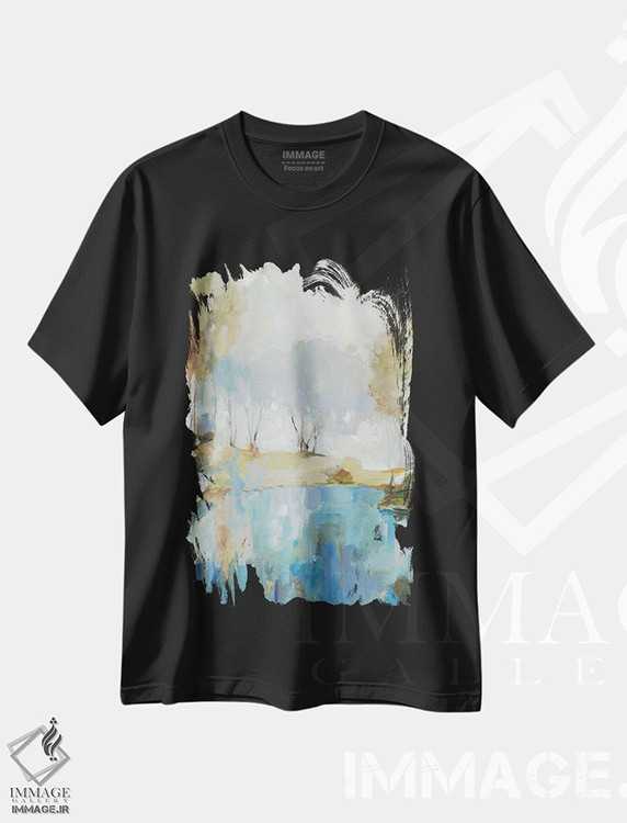 تیشرت طرح دار آغوش پاییز، آبستره اثر آلیسون پیرس | فروشگاه ایماژ