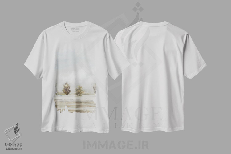 تیشرت طرح دار چرای آرام I، آبستره اثر آلیسون پیرس | immage.ir