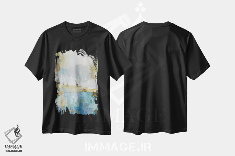 تیشرت طرح دار آغوش پاییز، آبستره اثر آلیسون پیرس | فروشگاه ایماژ