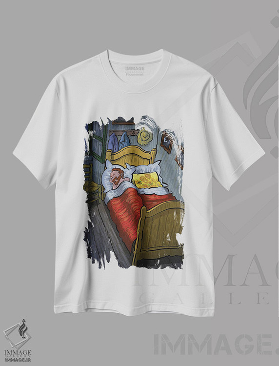 تیشرت طرح دار شب بخیر گل من، تزئینی اثر علیرضا کریمی مقدم | immage.ir