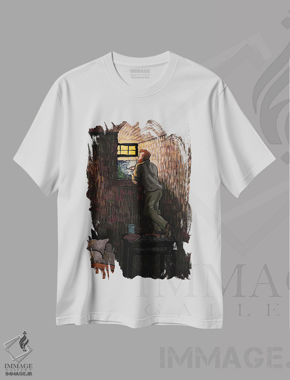 تیشرت طرح دار پنجرهٔ کوچک، تزئینی اثر علیرضا کریمی مقدم | immage.ir
