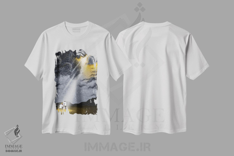 تیشرت طرح دار الهام، تزئینی اثر علیرضا کریمی مقدم | immage.ir