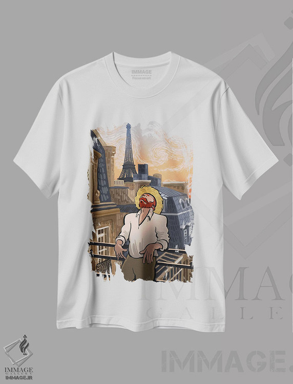 تیشرت طرح دار به آسمان نگاه کن، تزئینی اثر علیرضا کریمی مقدم | immage.ir