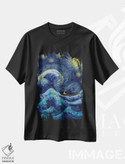 تیشرت طرح دار شب طوفانی، تزئینی اثر علیرضا کریمی مقدم | فروشگاه ایماژ