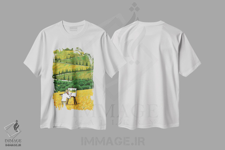تیشرت طرح دار ونگوگ در پرووانس، تزئینی اثر علیرضا کریمی مقدم | immage.ir