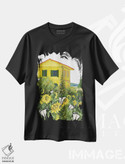 تیشرت طرح دار خانهٔ زرد، تزئینی اثر علیرضا کریمی مقدم | فروشگاه ایماژ