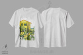 تیشرت طرح دار خانهٔ زرد، تزئینی اثر علیرضا کریمی مقدم | immage.ir