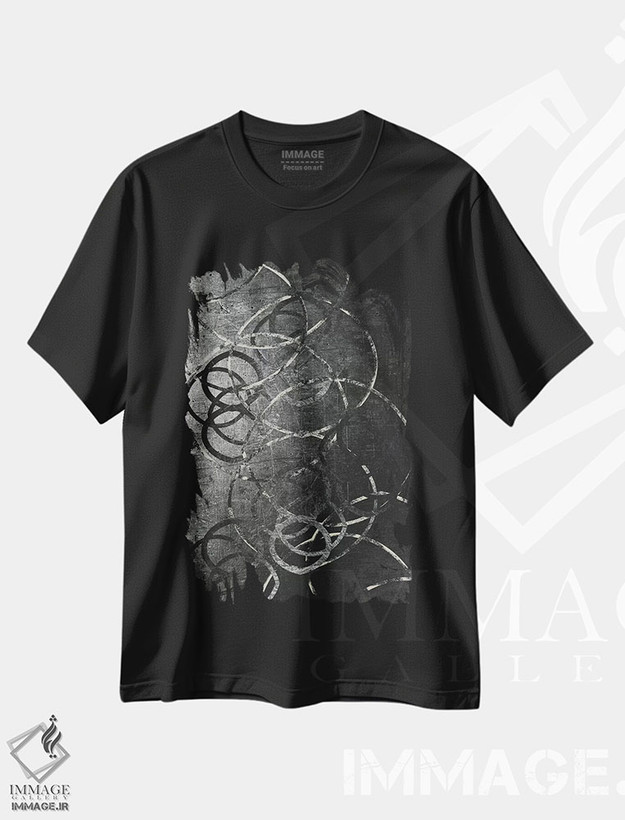 تیشرت طرح دار حکاکی های فلزی اثر فایو بای فایو کالکتیو | فروشگاه ایماژ