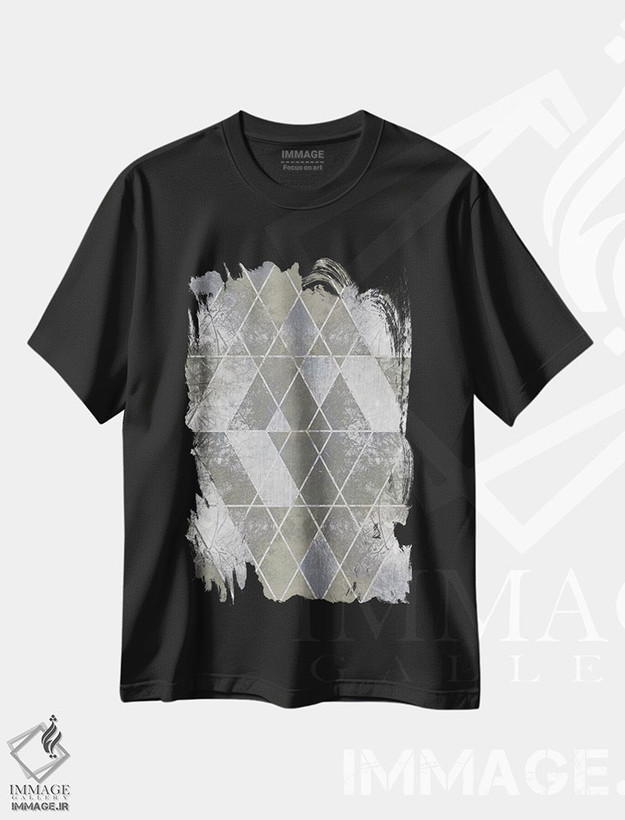 تیشرت طرح دار سه گانگی، آبستره اثر فایو بای فایو کالکتیو | فروشگاه ایماژ
