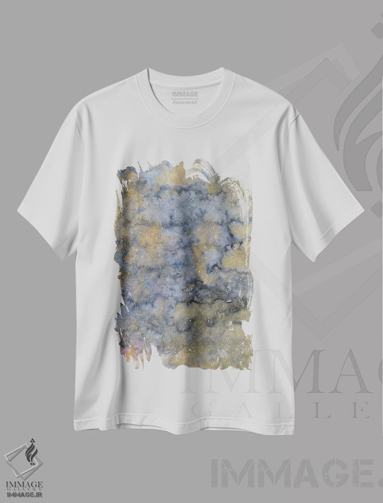 تیشرت طرح دار فضای فلزی اثر آمایا بوچلی | immage.ir