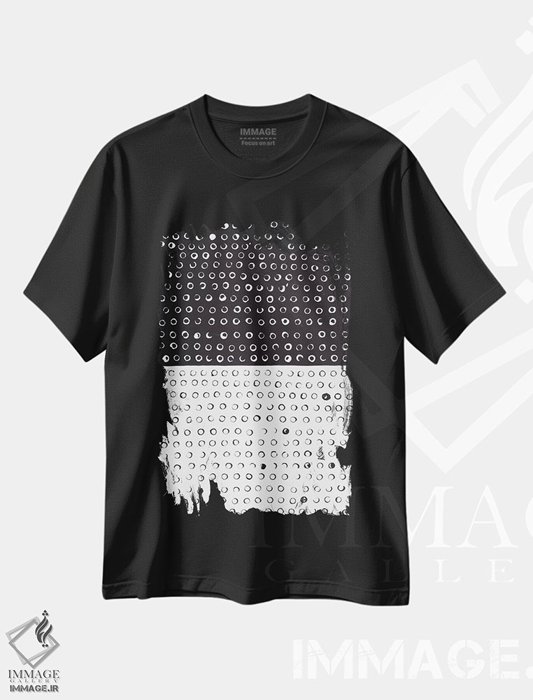 تیشرت طرح دار برعکس اثر آمایا بوچلی | فروشگاه ایماژ