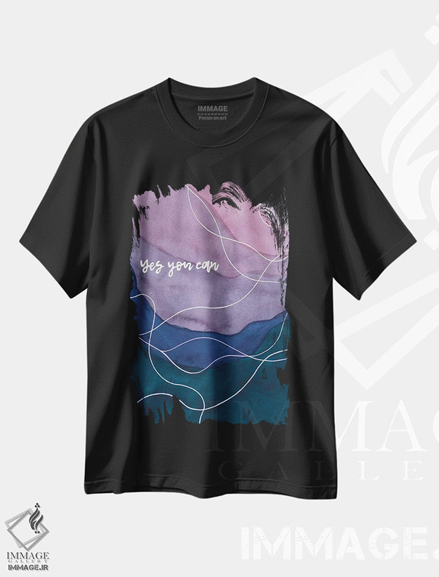 تیشرت طرح دار آری، تو می توانی، تزئینی اثر آمایا بوچلی | فروشگاه ایماژ
