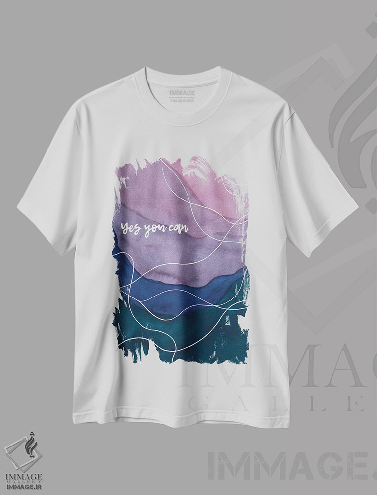 تیشرت طرح دار آری، تو می توانی، تزئینی اثر آمایا بوچلی | immage.ir