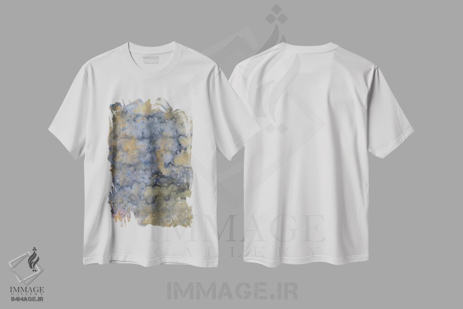 تیشرت طرح دار فضای فلزی اثر آمایا بوچلی | immage.ir