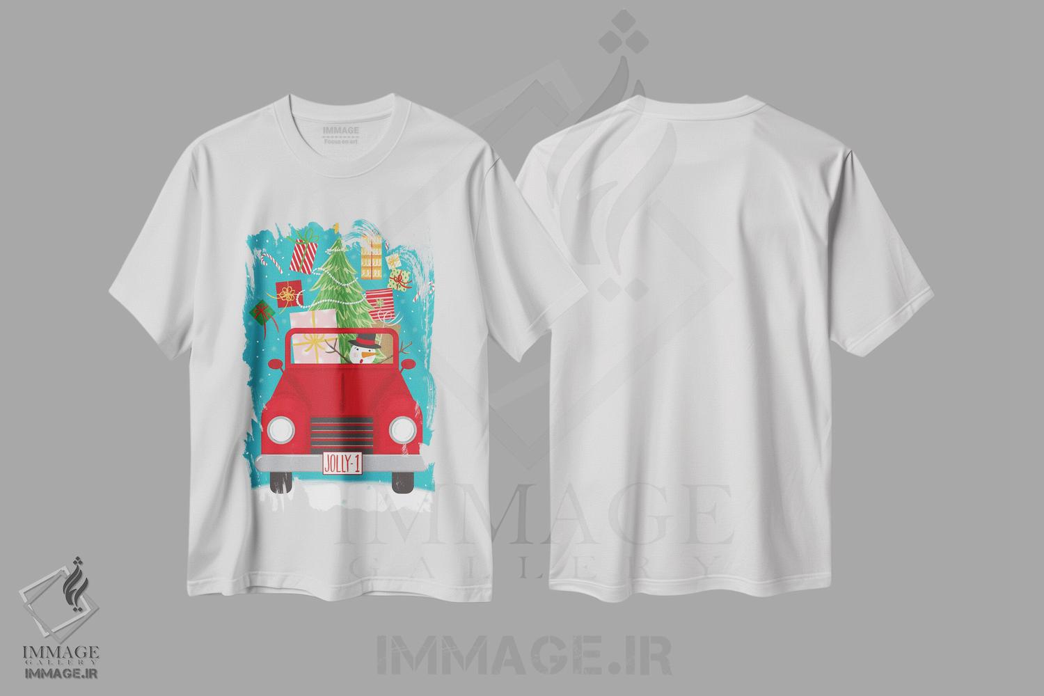 تیشرت طرح دار گشت وگذار کریسمسی، هنر دیجیتال اثر آماندا مک گی | immage.ir