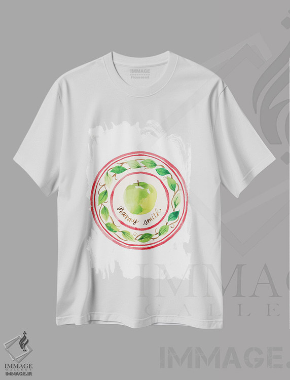 تیشرت طرح دار برداشت سیب شش، دکور روستایی اثر آماندا مک گی | immage.ir