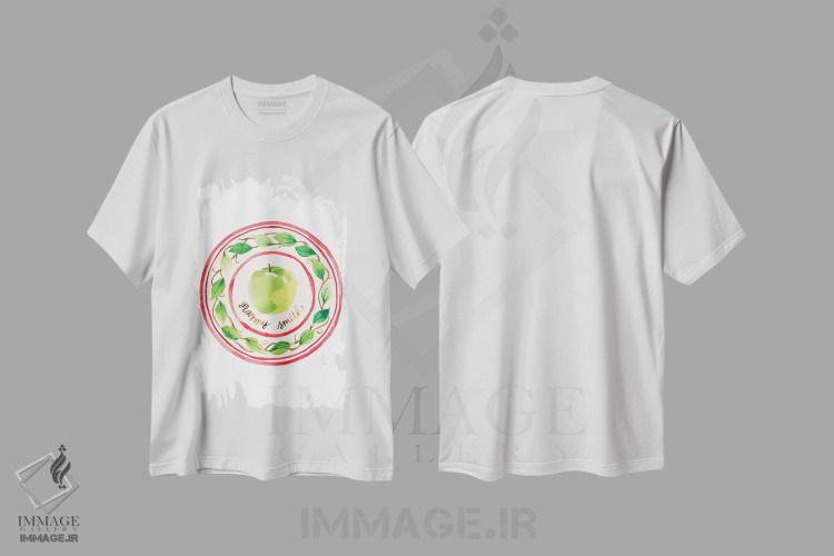 تیشرت طرح دار برداشت سیب شش، دکور روستایی اثر آماندا مک گی | immage.ir