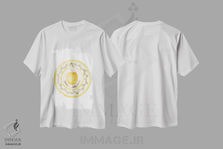 تیشرت طرح دار برداشت سیب هشت، دکور روستایی اثر آماندا مک گی | immage.ir