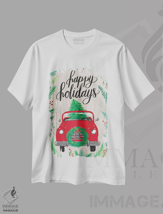 تیشرت طرح دار مزرعه کریسمسی یک، تابلو و عبار ت های کریسمسی اثر آماندا مک گی | immage.ir