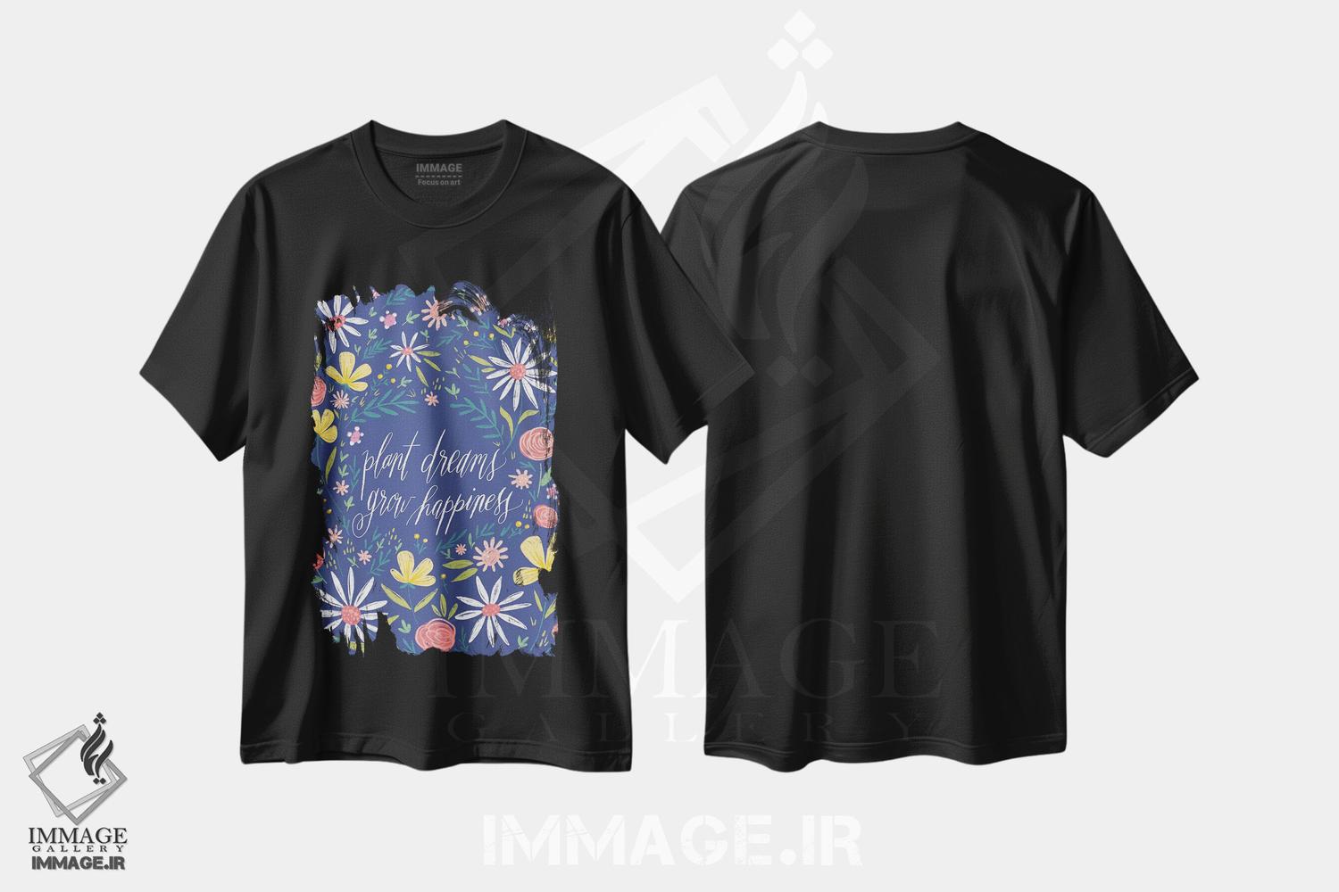 تیشرت طرح دار بازار گل دو، تزئینی اثر آماندا مک گی | فروشگاه ایماژ