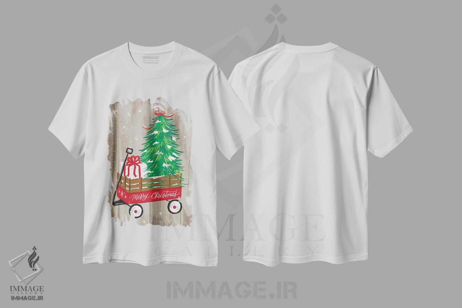 تیشرت طرح دار مزرعه کریسمس دو، تابلو و عبار ت های کریسمسی اثر آماندا مک گی | immage.ir