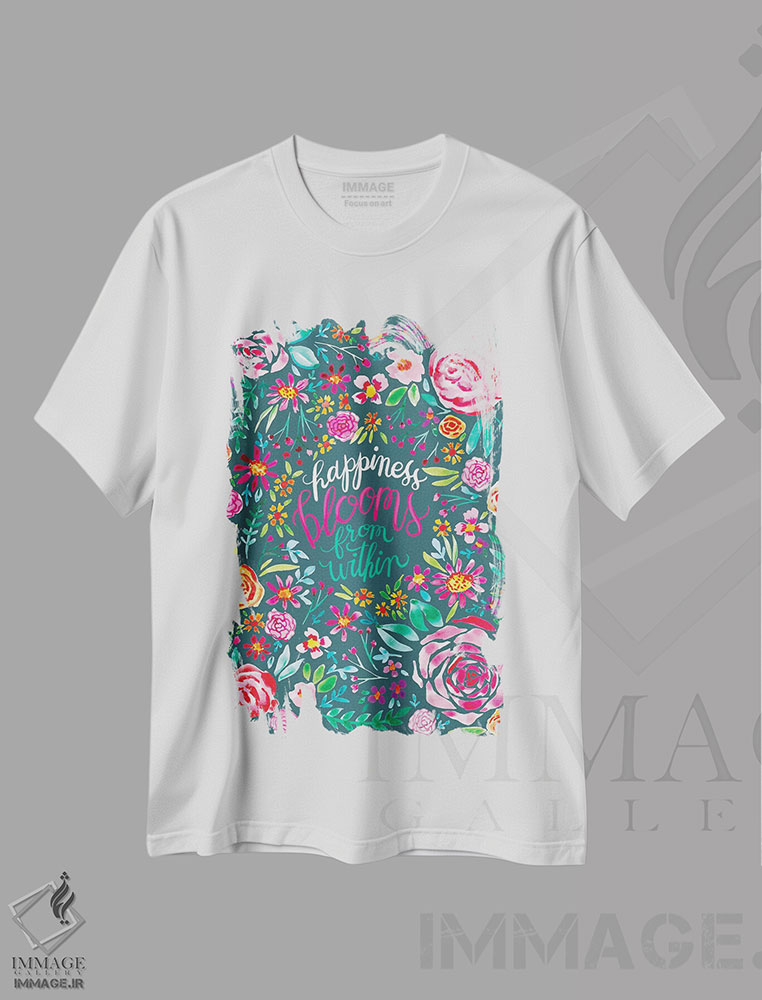 تیشرت طرح دار باغ نقاشی شده یک، تزئینی اثر آماندا مک گی | immage.ir