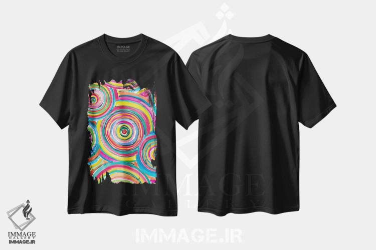 تیشرت طرح دار شاد باشکوه دو، آبستره اثر آماندا مک گی | فروشگاه ایماژ