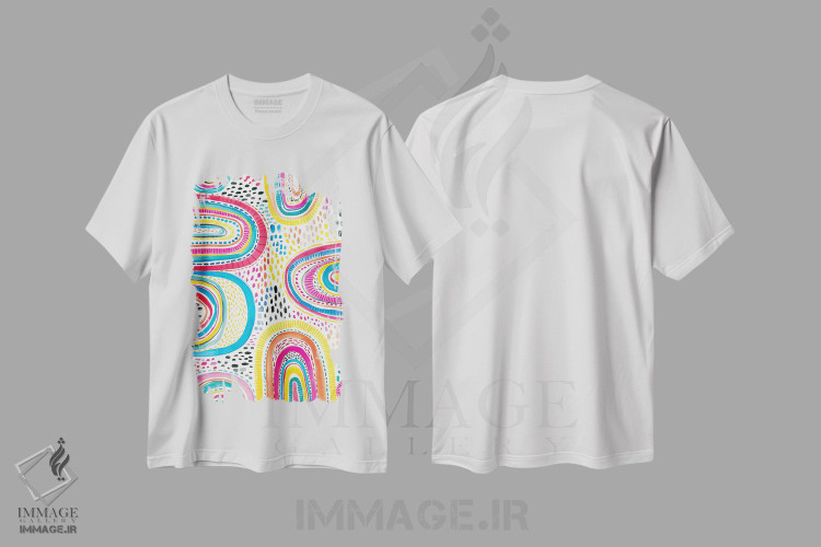 تیشرت طرح دار شاد باشکوه یک، آبستره اثر آماندا مک گی | immage.ir