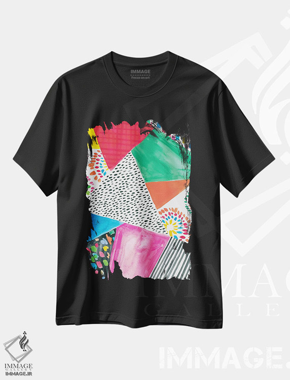 تیشرت طرح دار شاد باشکوه چهار، آبستره اثر آماندا مک گی | فروشگاه ایماژ