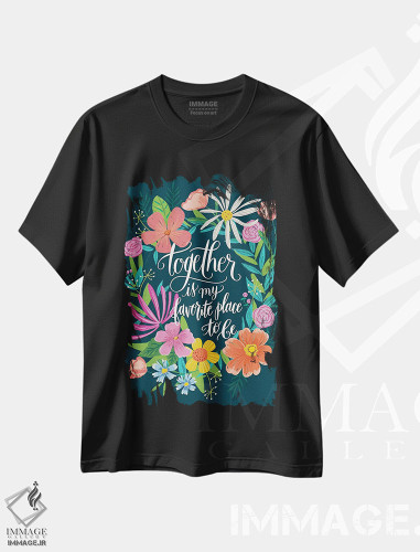 تیشرت طرح دار درخشش گل ها یک، تزئینی اثر آماندا مک گی | فروشگاه ایماژ