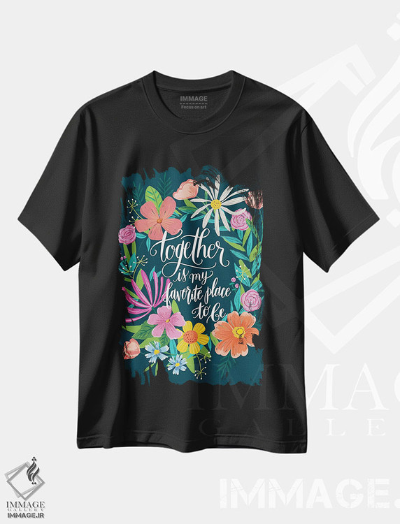 تیشرت طرح دار درخشش گل ها یک، تزئینی اثر آماندا مک گی | فروشگاه ایماژ