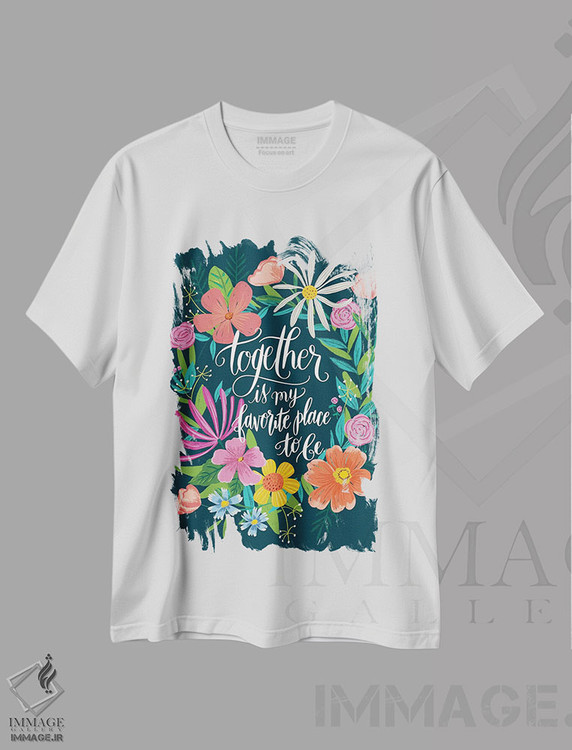 تیشرت طرح دار درخشش گل ها یک، تزئینی اثر آماندا مک گی | immage.ir