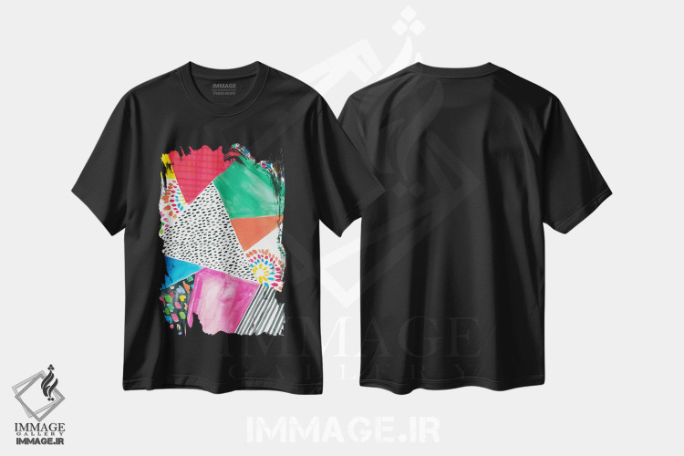 تیشرت طرح دار شاد باشکوه چهار، آبستره اثر آماندا مک گی | فروشگاه ایماژ