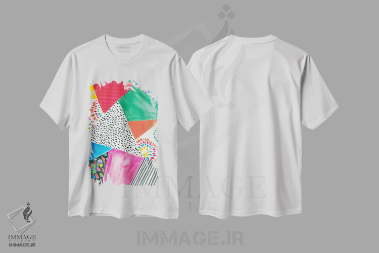 تیشرت طرح دار شاد باشکوه چهار، آبستره اثر آماندا مک گی | immage.ir