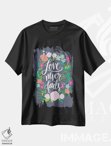 تیشرت طرح دار درخشش گل ها سه، تزئینی اثر آماندا مک گی | فروشگاه ایماژ