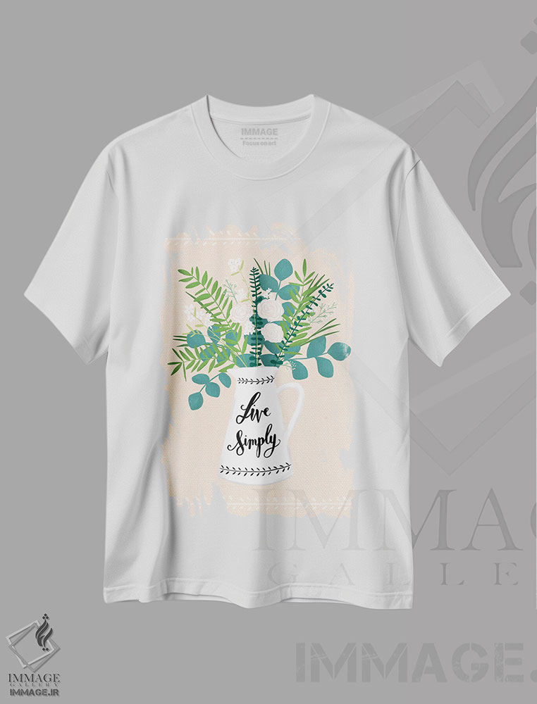 تیشرت طرح دار گل های خانه روستایی یک، دکور روستایی اثر آماندا مک گی | immage.ir