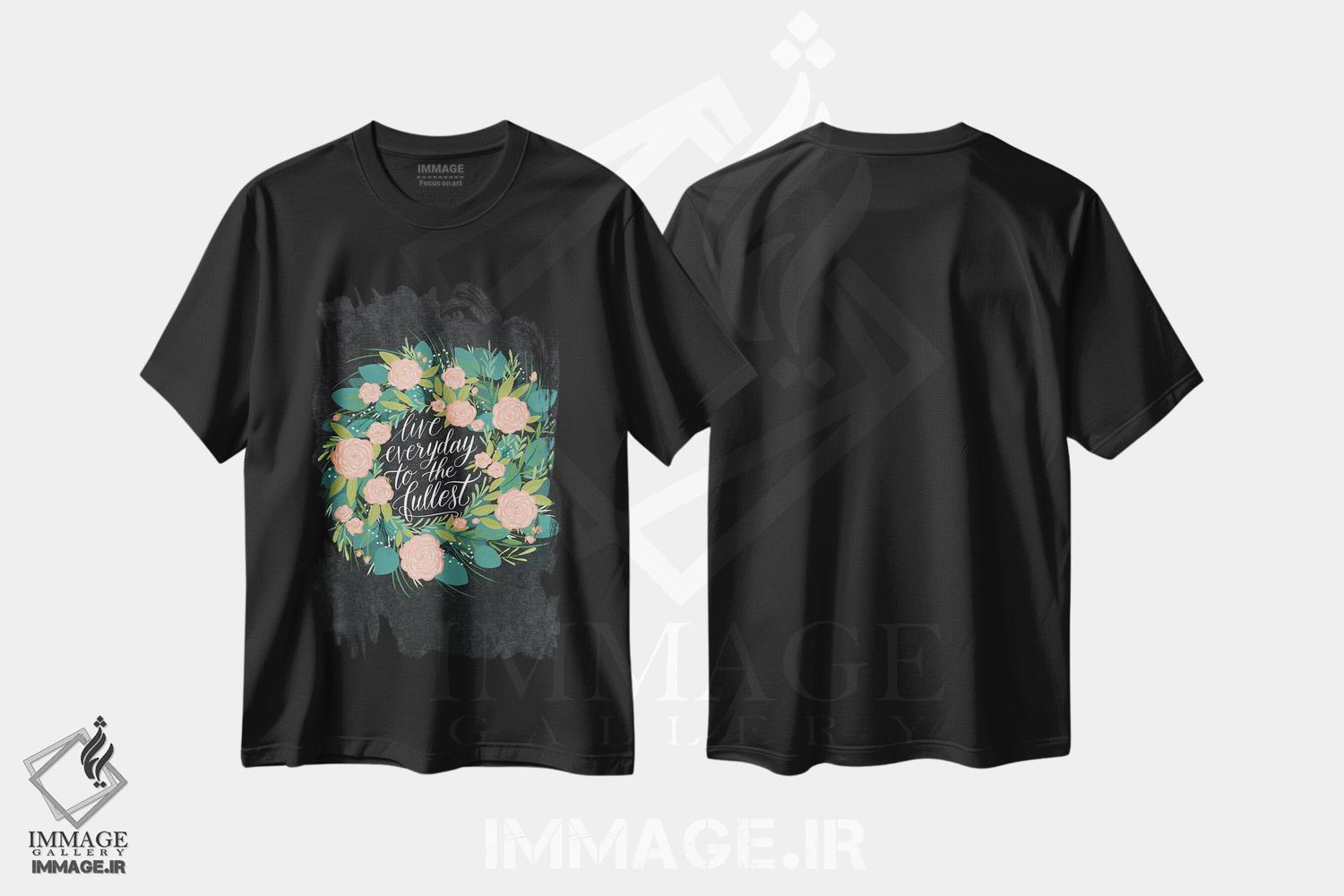 تیشرت طرح دار گل های خانه روستایی پنج، دکور روستایی اثر آماندا مک گی | فروشگاه ایماژ