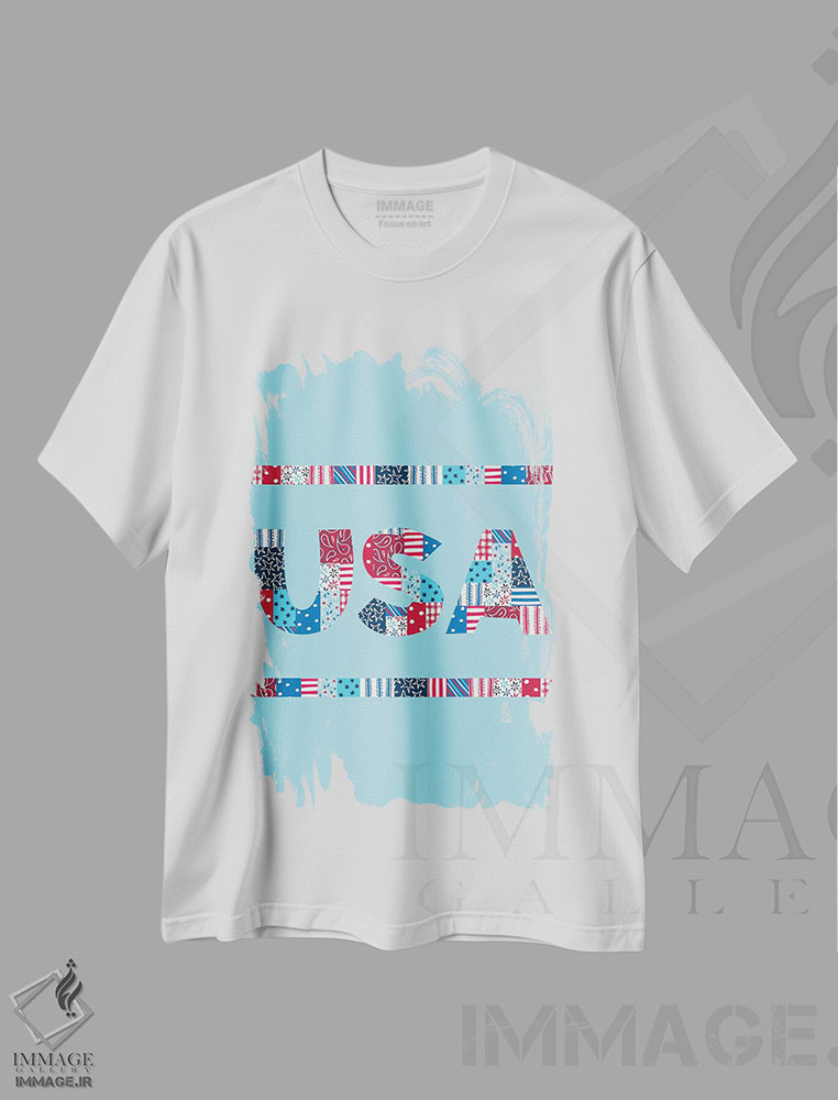 تیشرت طرح دار پای آمریکایی دو، دکور آمریکایی اثر آماندا مک گی | immage.ir