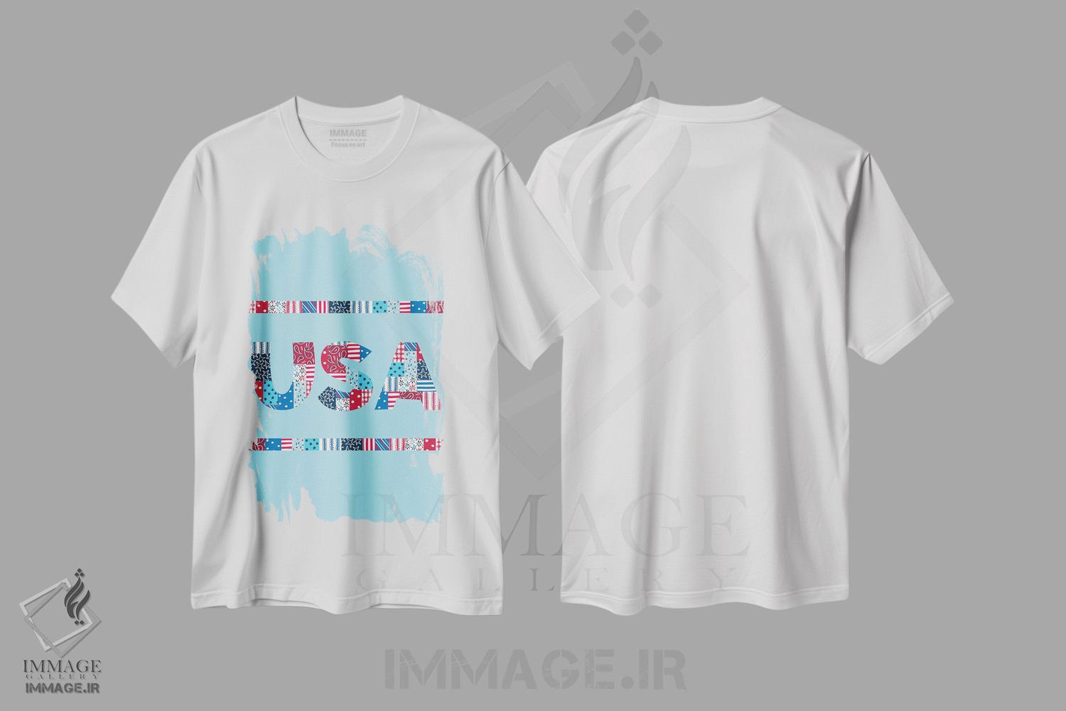 تیشرت طرح دار پای آمریکایی دو، دکور آمریکایی اثر آماندا مک گی | immage.ir