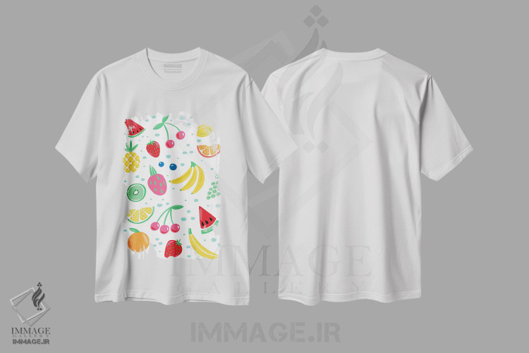 تیشرت طرح دار میوه های تابستانی سه، تزئینی اثر آماندا مک گی | immage.ir