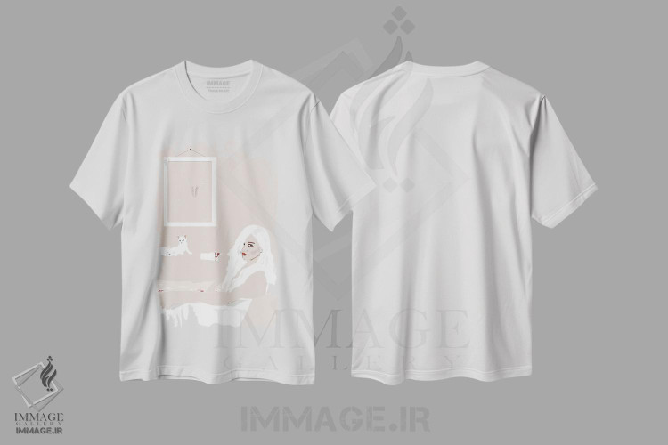 تیشرت طرح دار حمام خون، تزئینی اثر آنا مک کی | immage.ir
