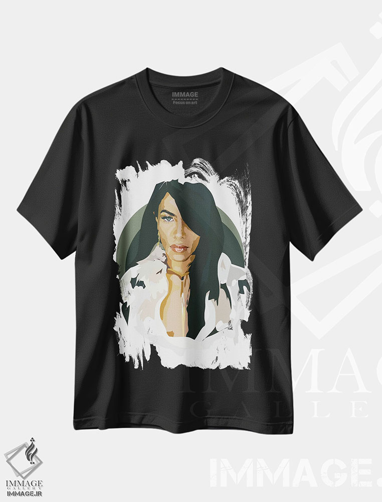 تیشرت طرح دار آلیا، هنر آمریکایی آفریقایی تبار اثر آنا مک کی | فروشگاه ایماژ