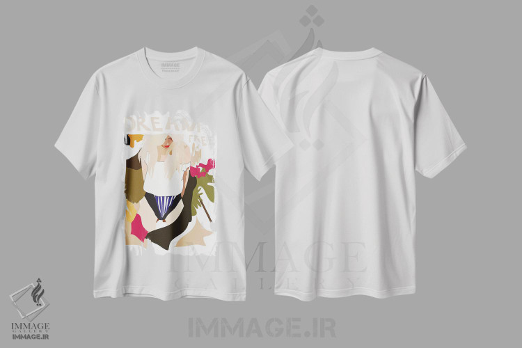 تیشرت طرح دار رویای آزاد، تزئینی اثر آنا مک کی | immage.ir