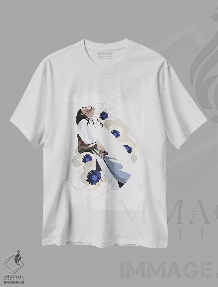 تیشرت طرح دار در حال شکوفه، تزئینی اثر آنا مک کی | immage.ir