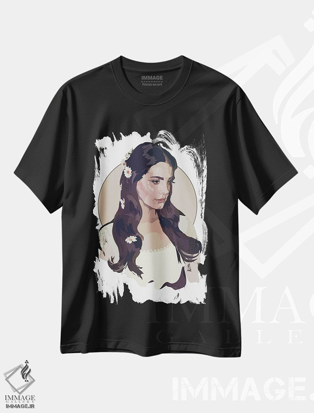 تیشرت طرح دار لانا دل ری اشتیاق به زندگی، تزئینی اثر آنا مک کی | فروشگاه ایماژ