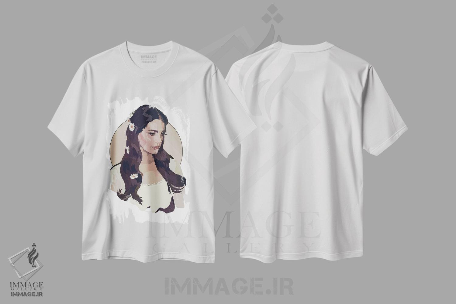 تیشرت طرح دار لانا دل ری اشتیاق به زندگی، تزئینی اثر آنا مک کی | immage.ir