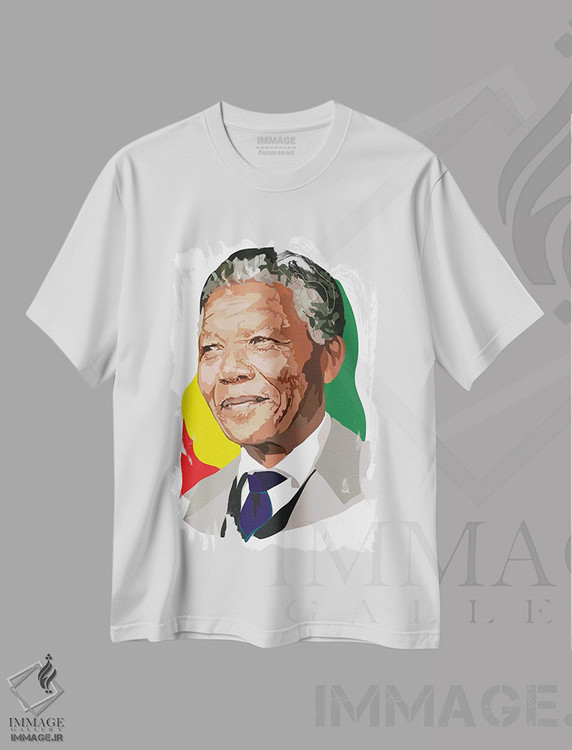 تیشرت طرح دار نلسون ماندلا، تزئینی اثر آنا مک کی | immage.ir
